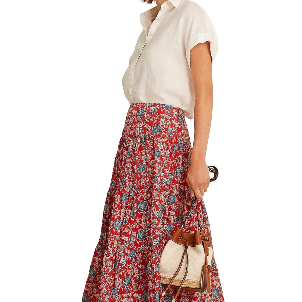 Lauren Ralph Lauren Floral Tiered Peasant Skirt